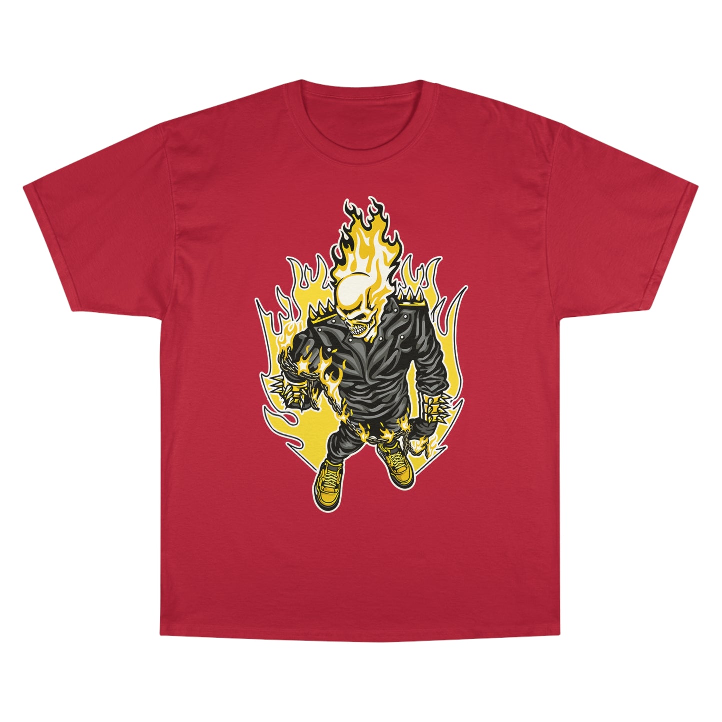 Flaming Skull Champion T-Shirt