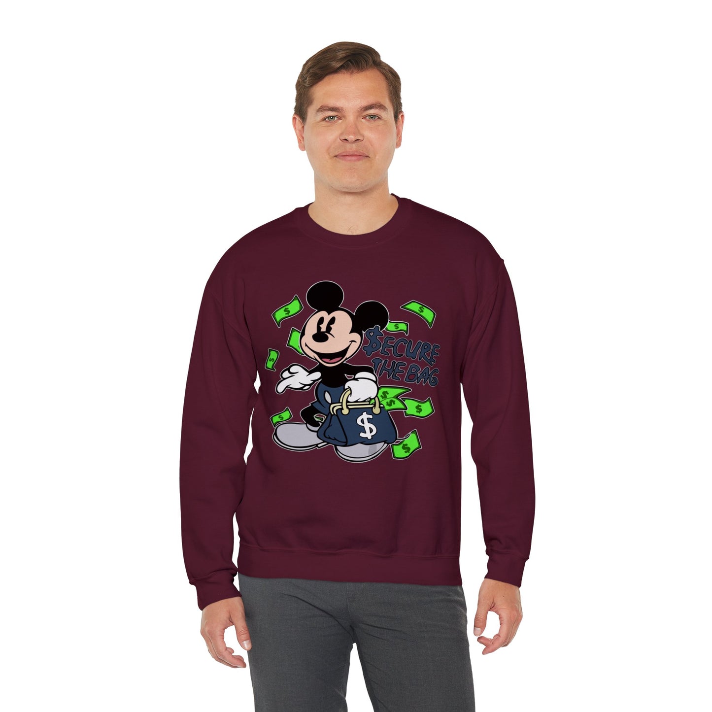 Unisex Sweatshirt - Secure the Bag Mickey Mouse Design