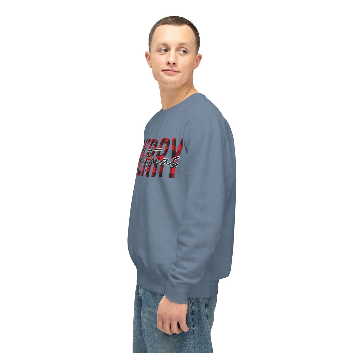 Merry Christmas Unisex Lightweight Crewneck Sweatshirt