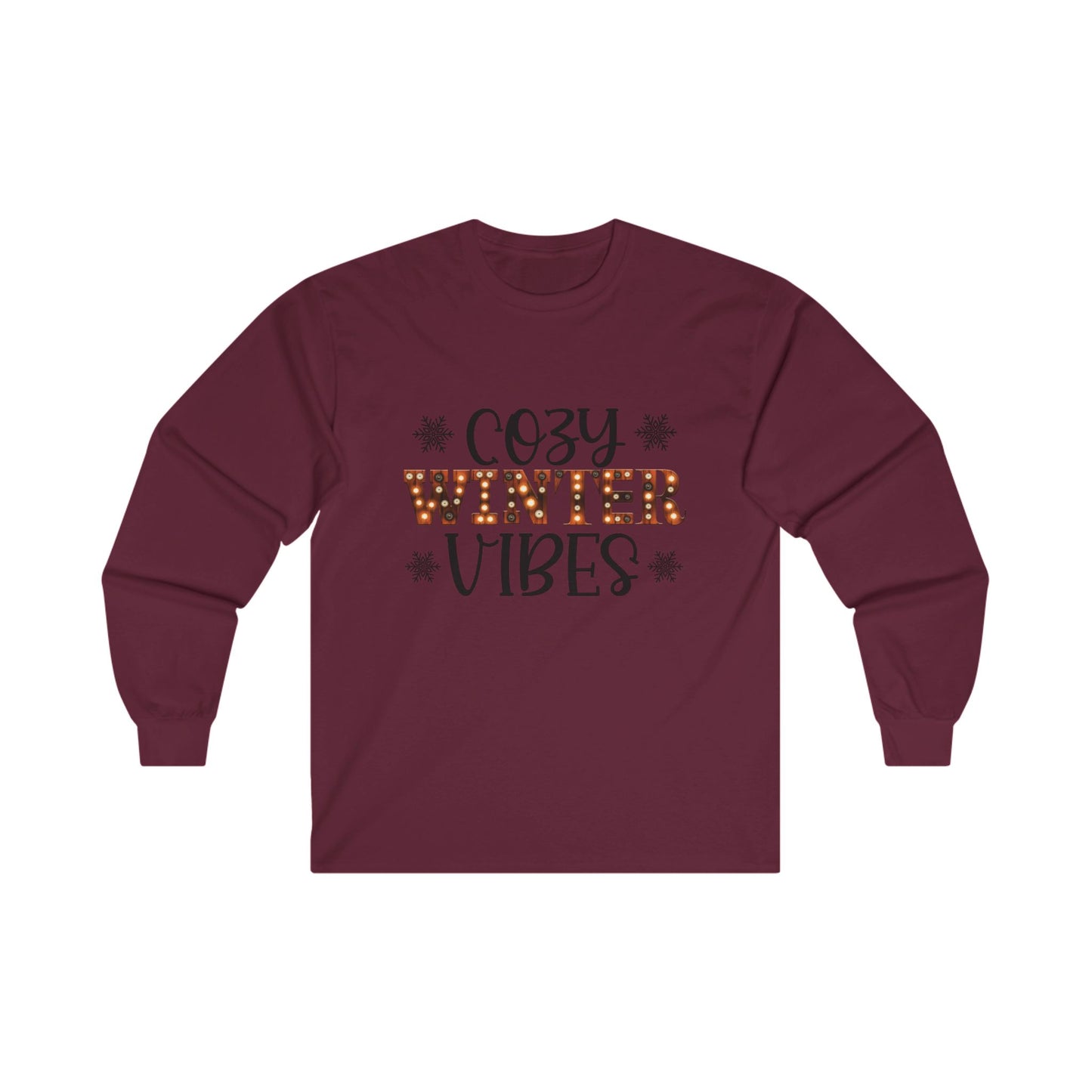 Cozy Winter Vibes Christmas Long Sleeve Tee