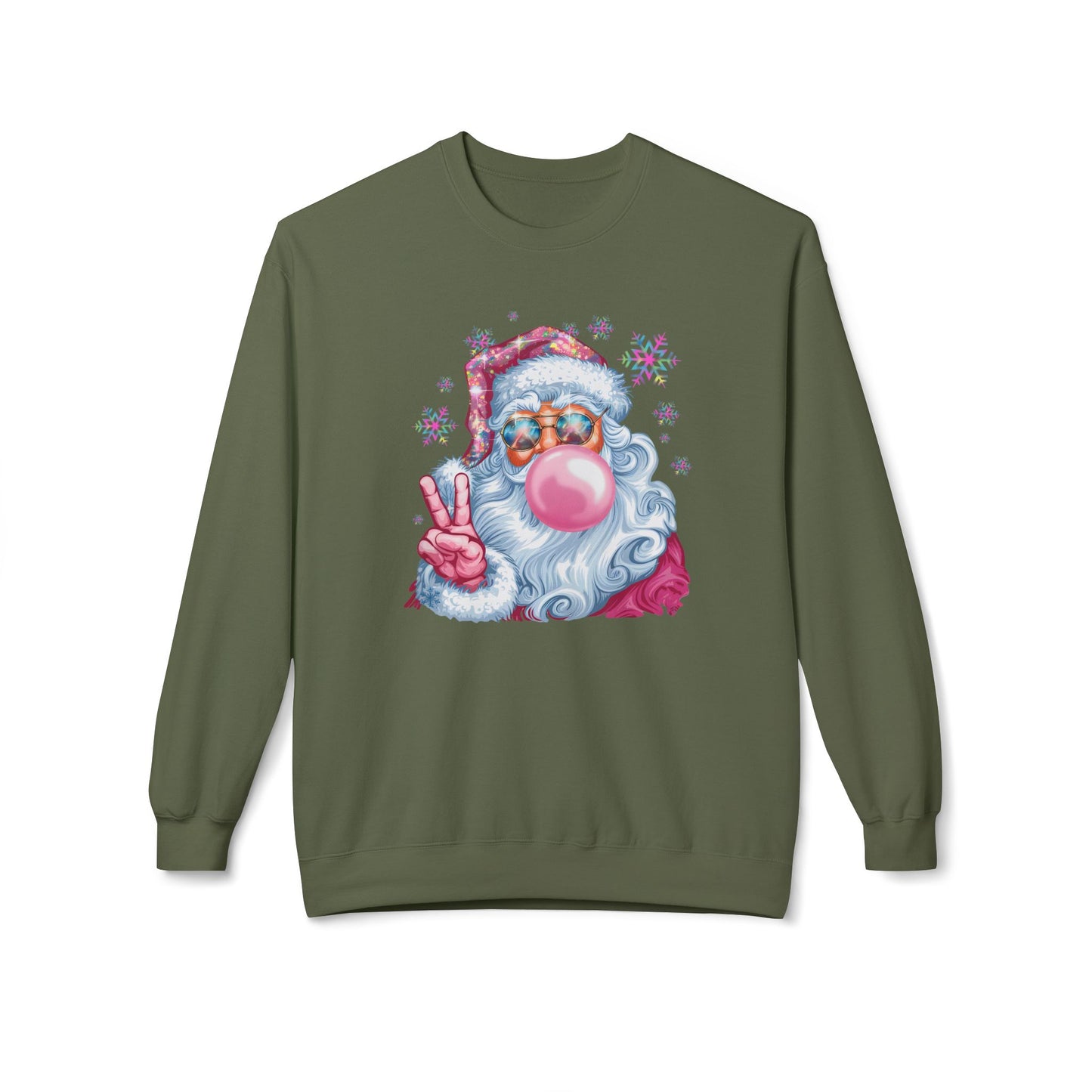 Santa Claus Midweight Softstyle Fleece Crewneck Sweatshirt