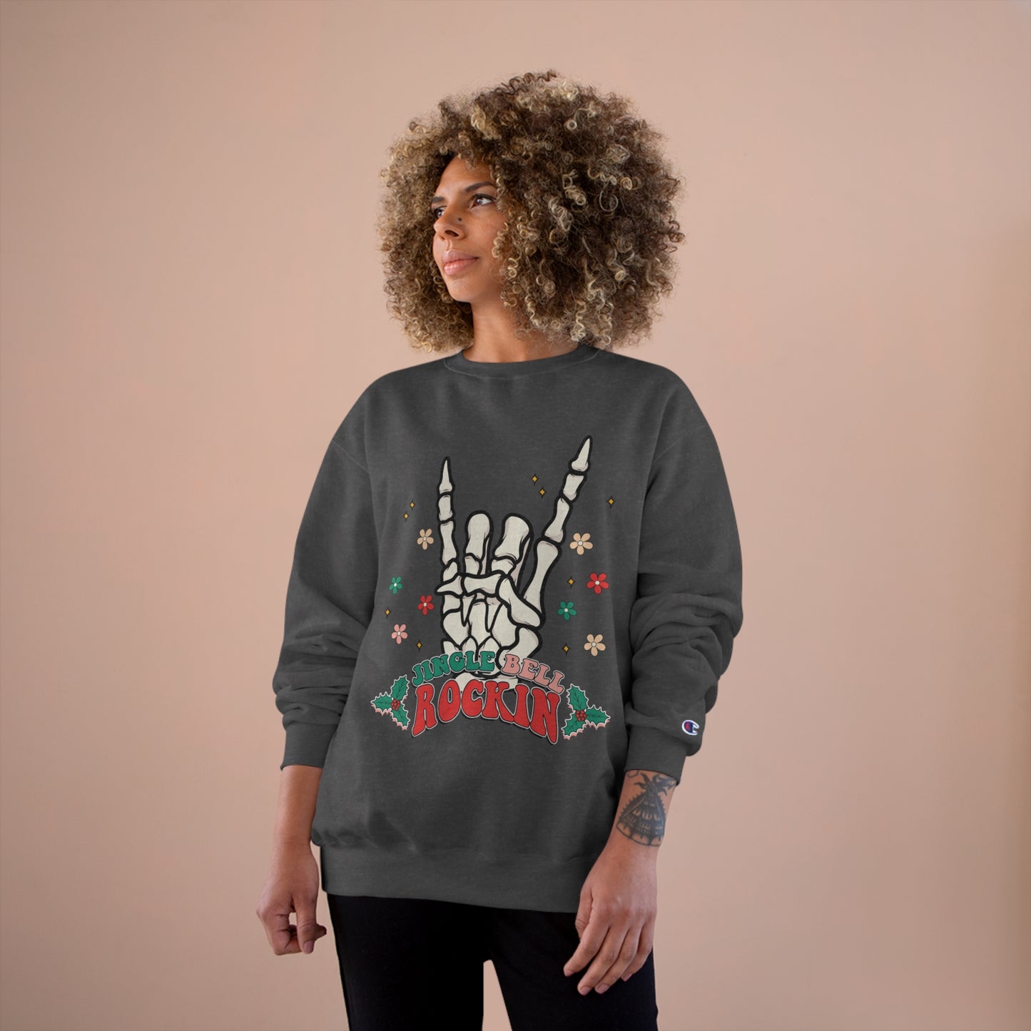 Rockin' Holiday Champion Sweatshirt - 'Jingle Bell Rockin' Design