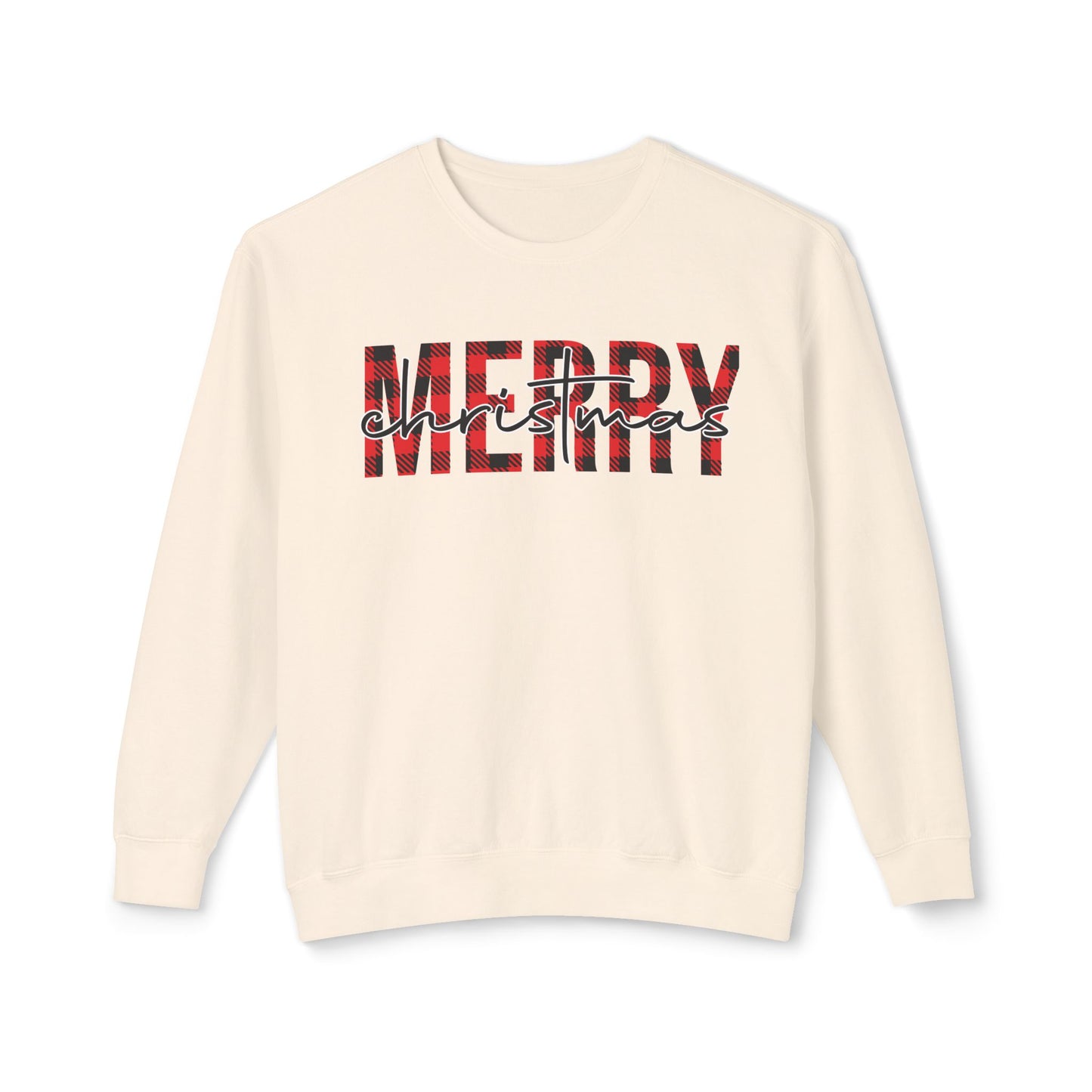 Merry Christmas Unisex Lightweight Crewneck Sweatshirt