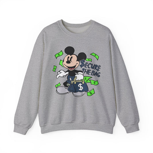 Unisex Sweatshirt - Secure the Bag Mickey Mouse Design
