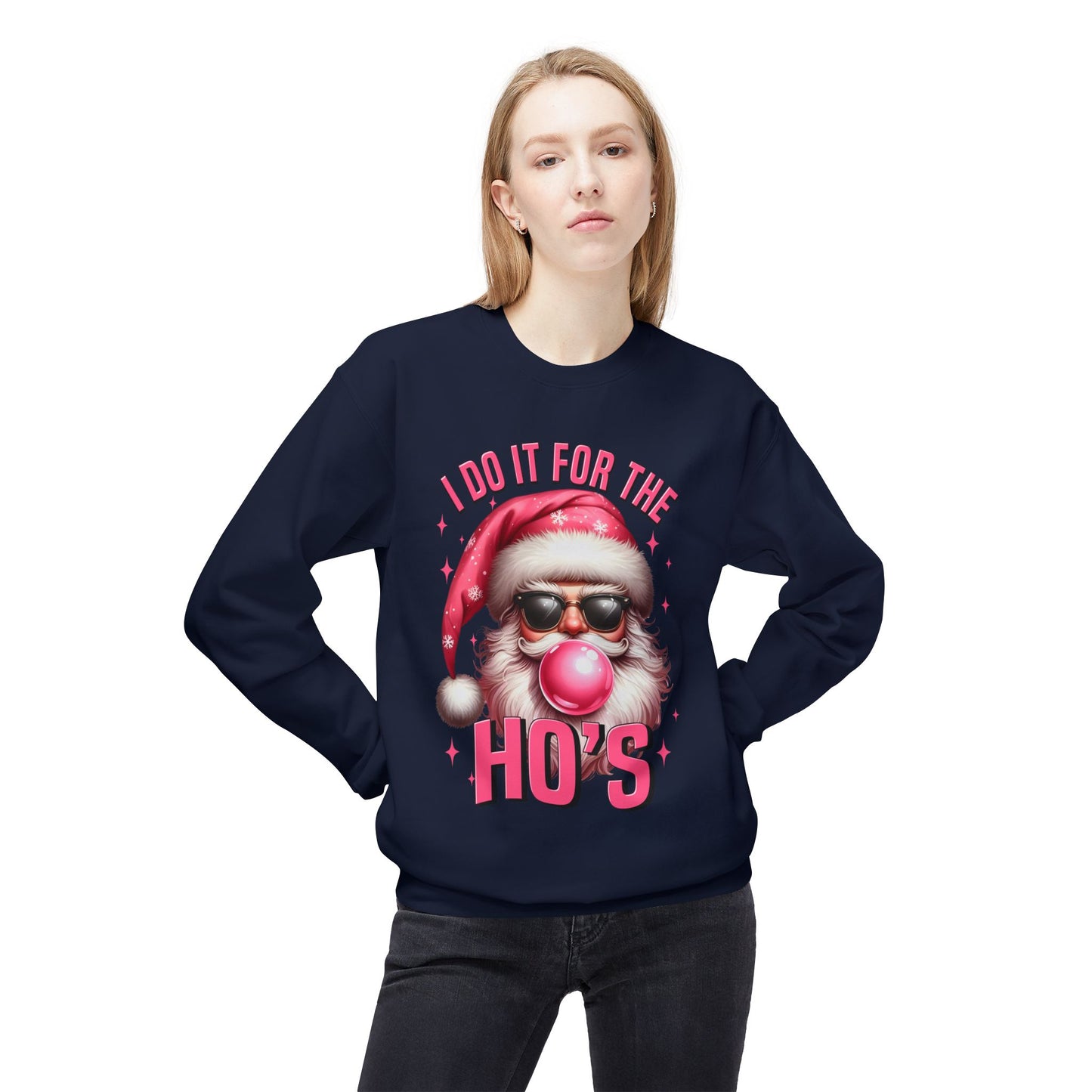 Santa Midweight Softstyle Fleece Crewneck Sweatshirt
