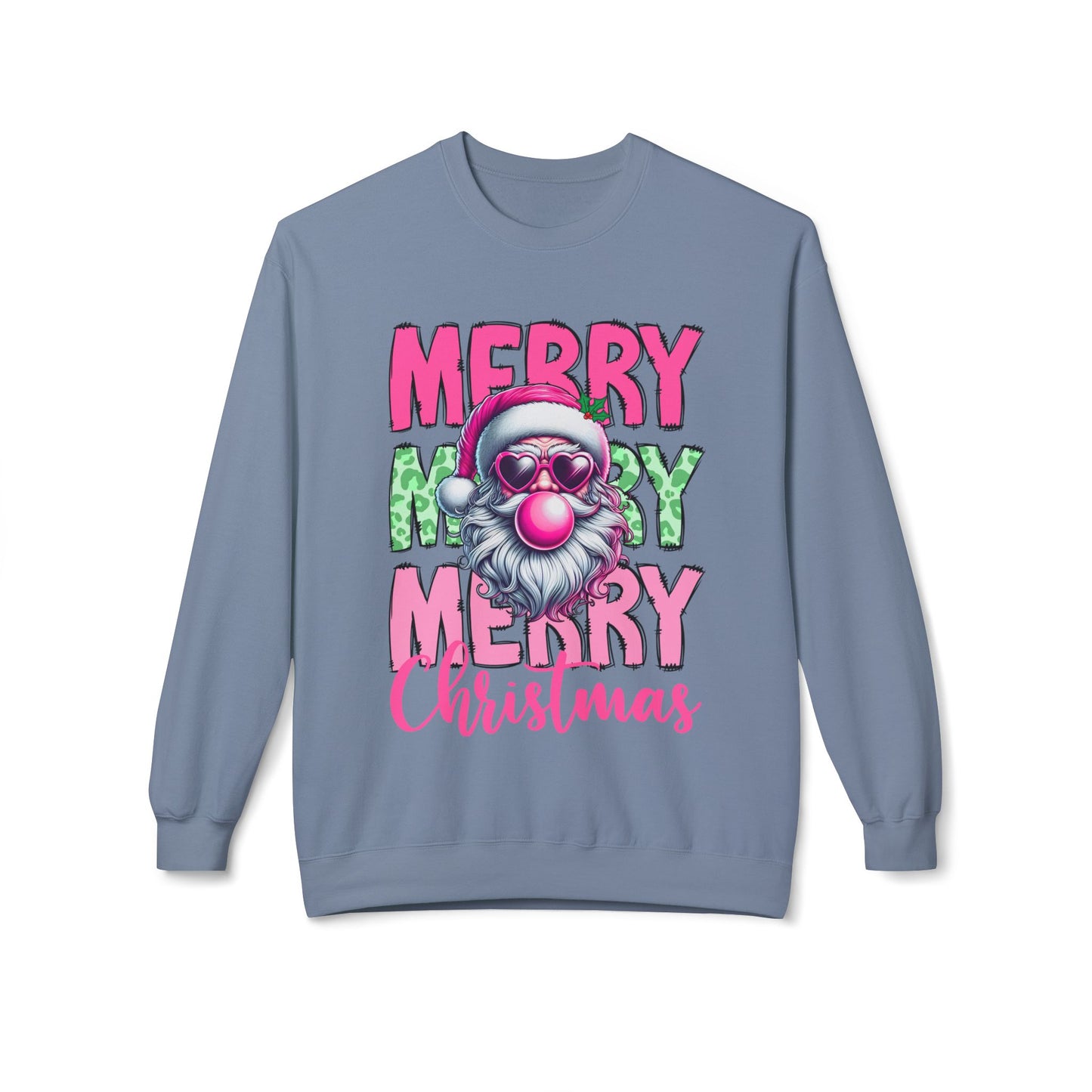 Merry Christmas Fleece Crewneck Sweatshirt
