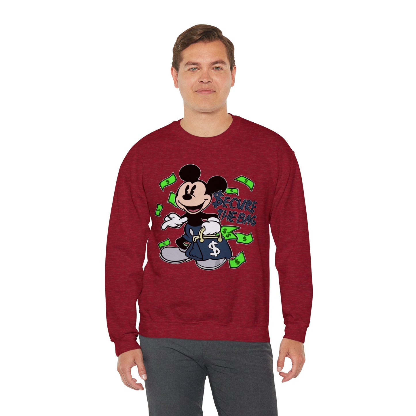 Unisex Sweatshirt - Secure the Bag Mickey Mouse Design