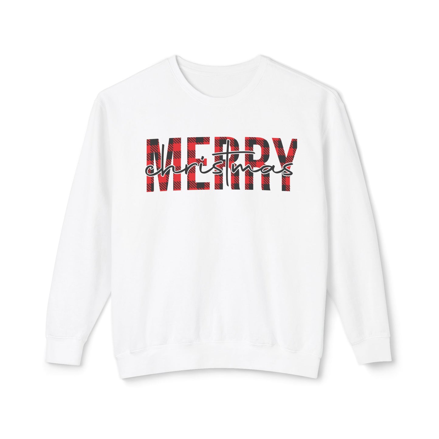 Merry Christmas Unisex Lightweight Crewneck Sweatshirt