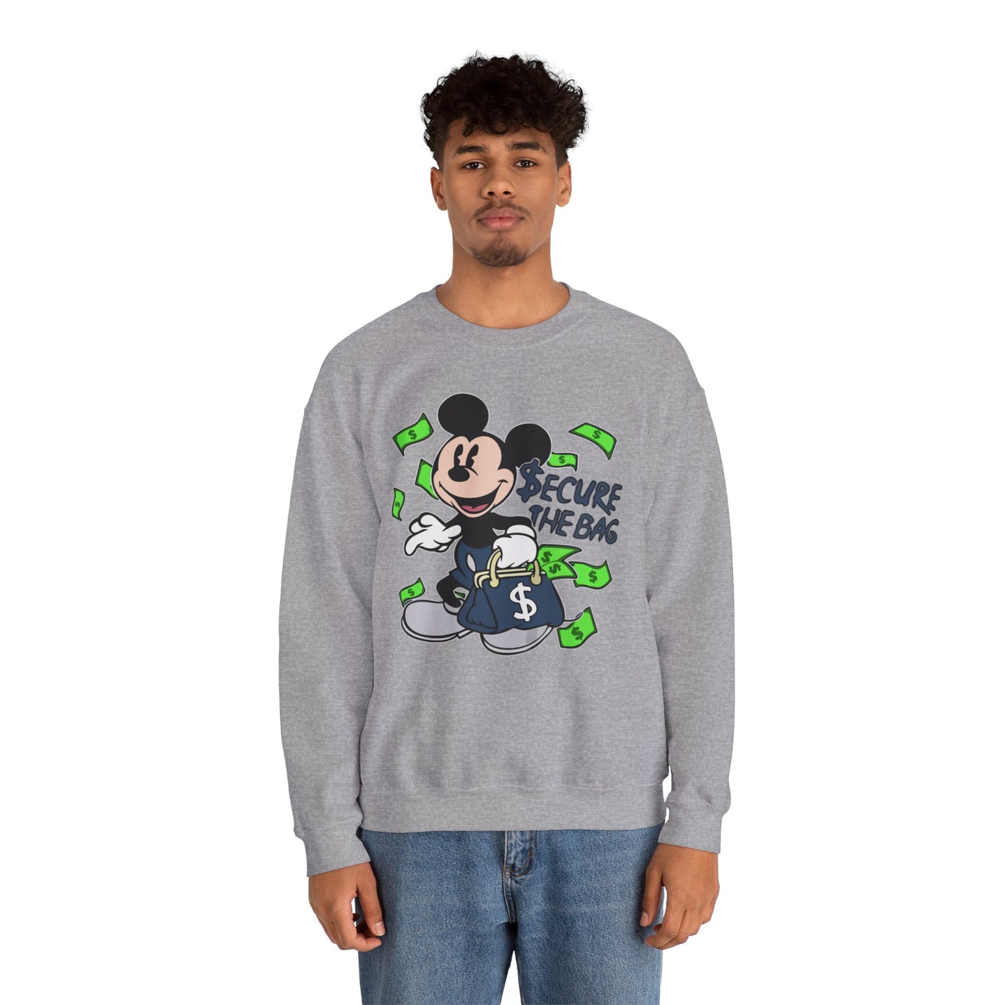 Unisex Sweatshirt - Secure the Bag Mickey Mouse Design