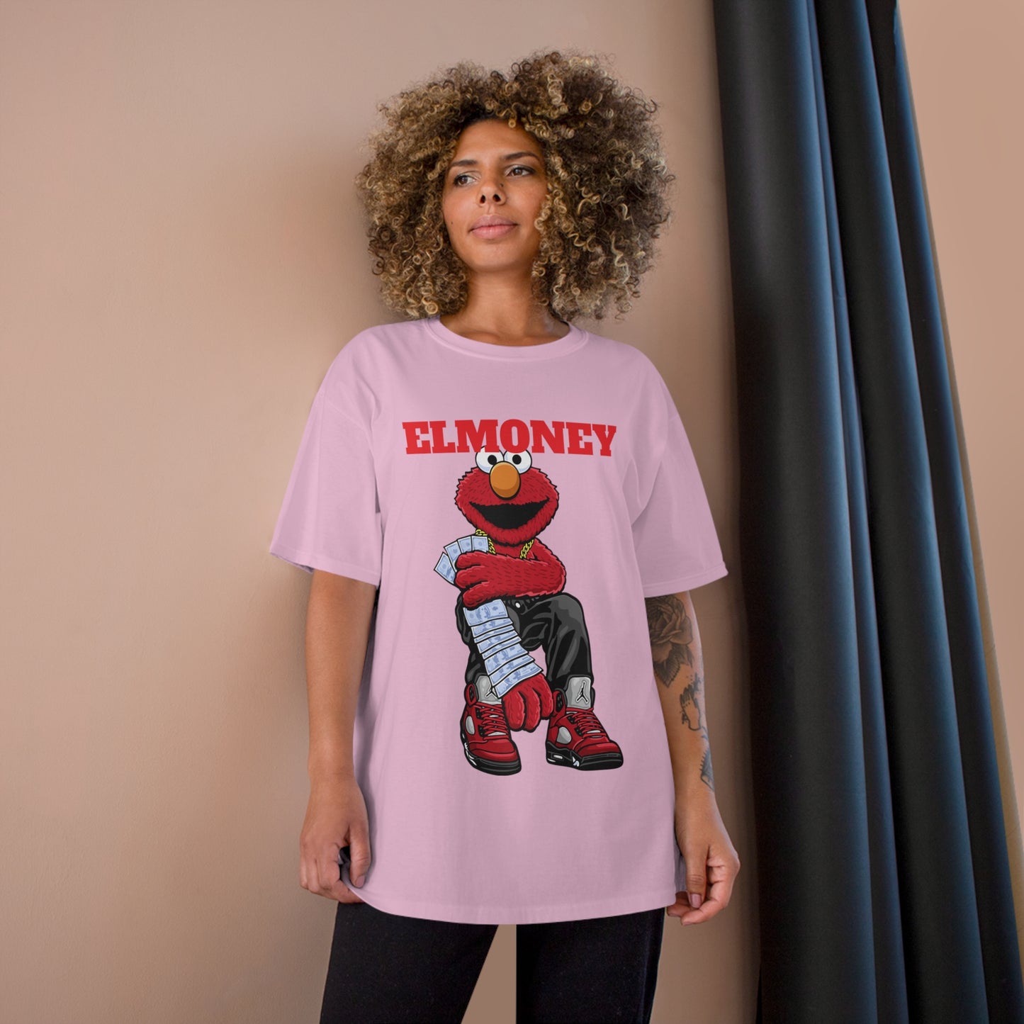 Elmo Champion T-Shirt with Money Design