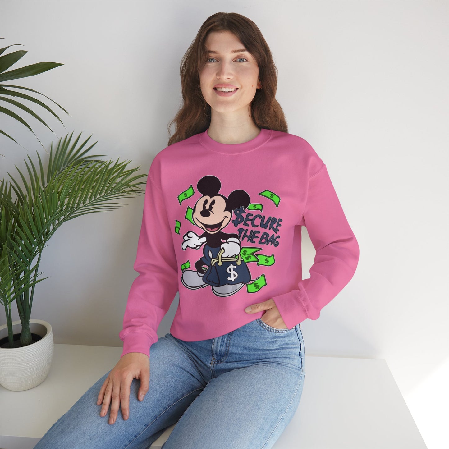 Unisex Sweatshirt - Secure the Bag Mickey Mouse Design