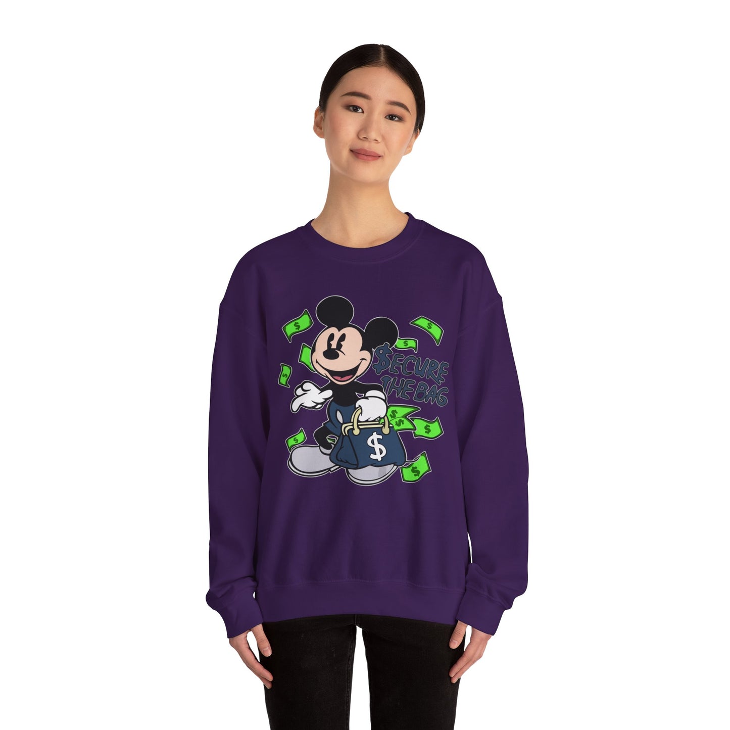 Unisex Sweatshirt - Secure the Bag Mickey Mouse Design