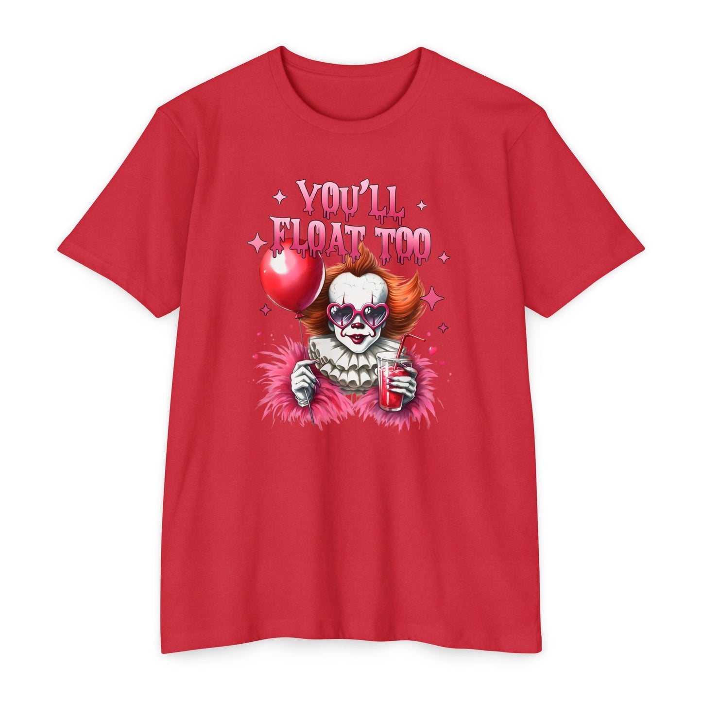 Spooky CVC Jersey T-Shirt - "You'll Float Too" Horror Tee