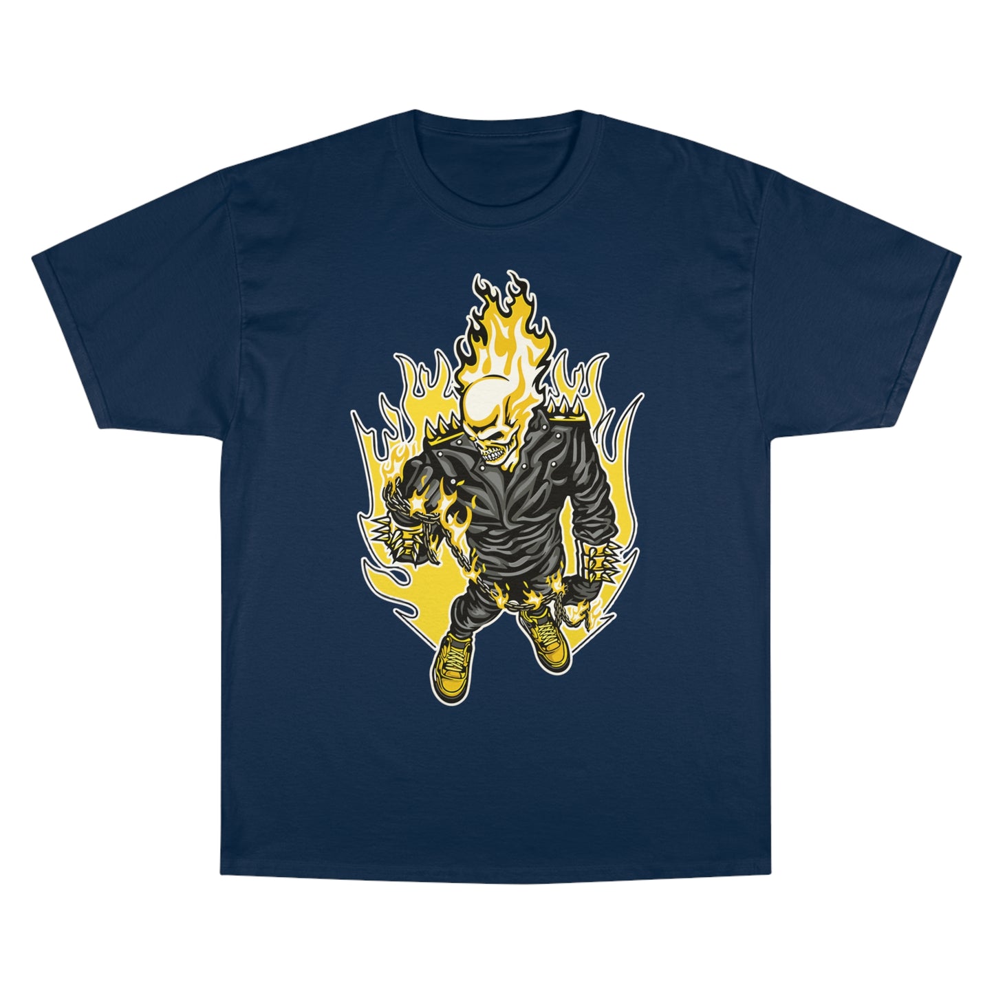 Flaming Skull Champion T-Shirt