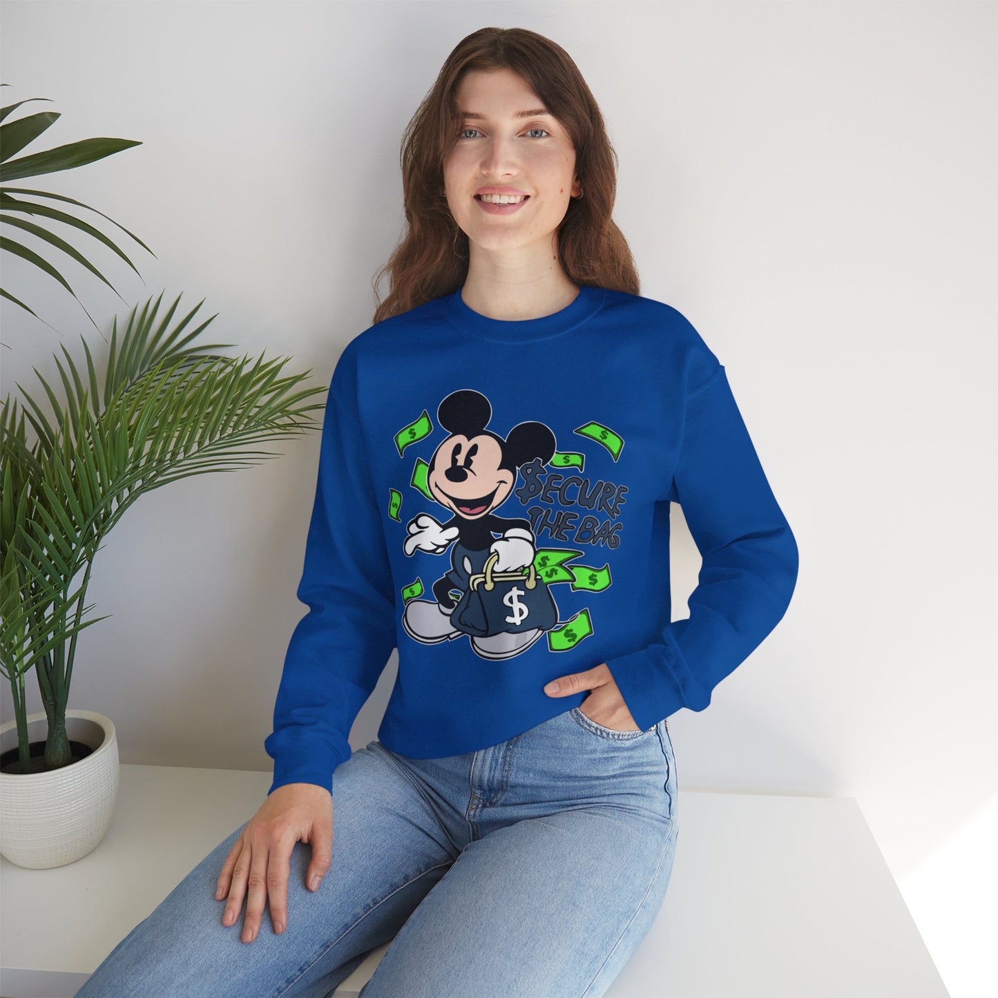 Unisex Sweatshirt - Secure the Bag Mickey Mouse Design