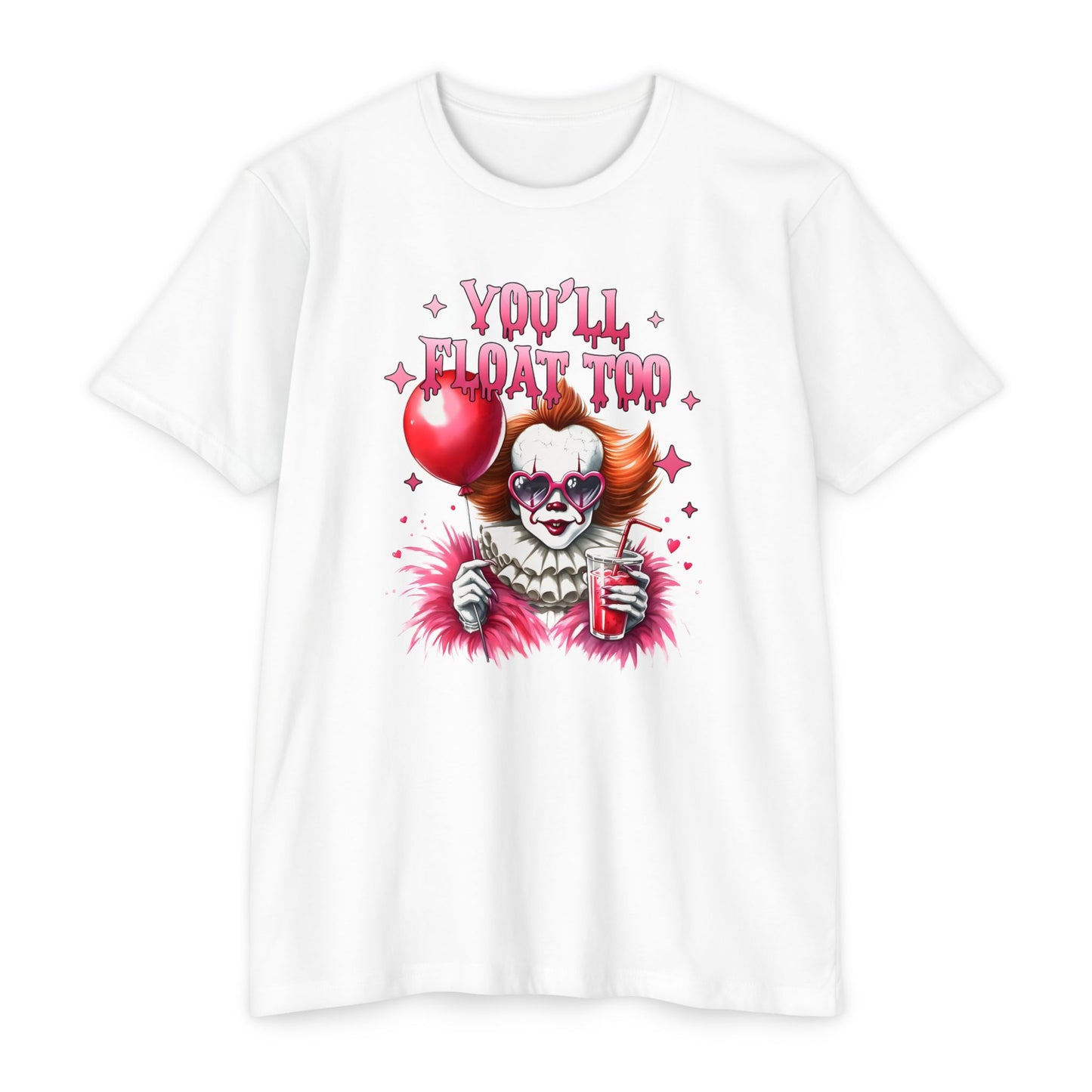 Spooky CVC Jersey T-Shirt - "You'll Float Too" Horror Tee