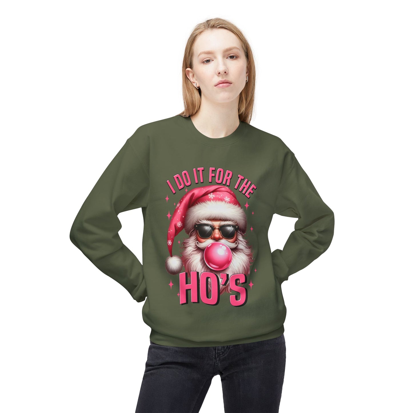 Santa Midweight Softstyle Fleece Crewneck Sweatshirt