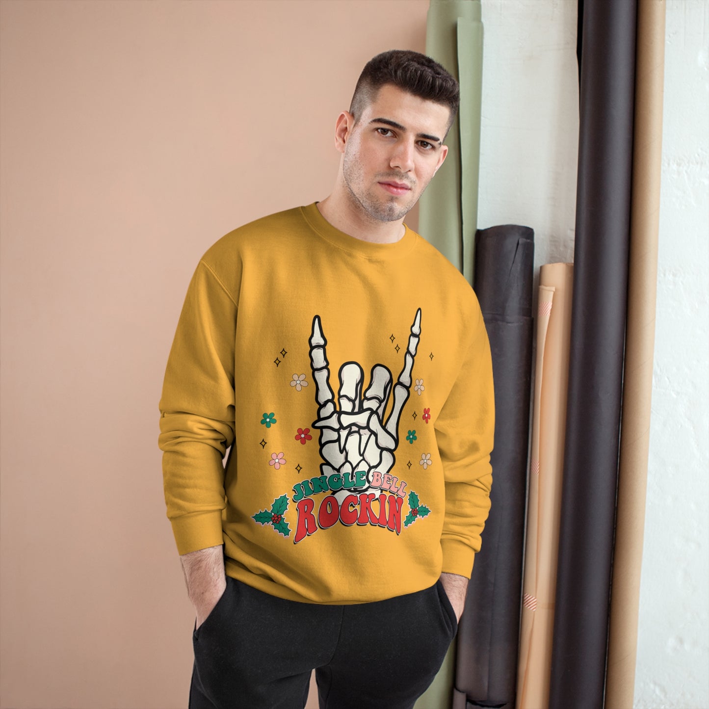Rockin' Holiday Champion Sweatshirt - 'Jingle Bell Rockin' Design