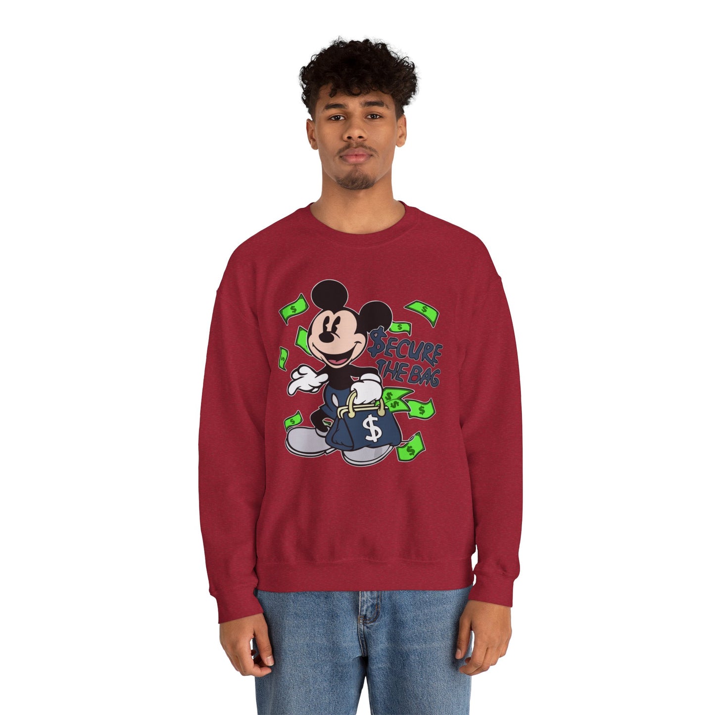 Unisex Sweatshirt - Secure the Bag Mickey Mouse Design